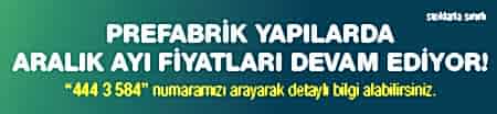 2026 YIL SONUNA ÖZEL PREFABRİK EVLERDE İNDİRİMİ